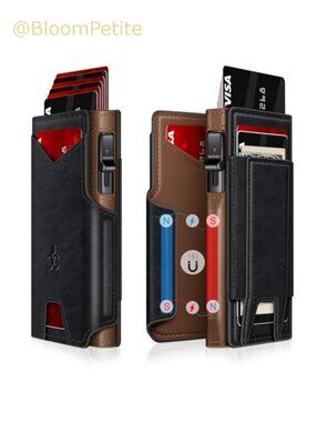 Slim Pop Up RFID Bifold Wallet with ID Window & Cash Slot